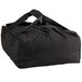 A black Cambro insulated pizza delivery bag with a strap.