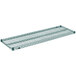 A Metroseal 3 wire shelf for Metro Super Erecta shelving with a green finish.