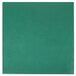 A Hunter green square linen-like napkin with a white border.