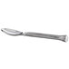 A Oneida Wyatt stainless steel demitasse spoon with a metal handle.