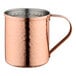 An Acopa hammered copper Moscow Mule mug with a handle.