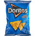 A close up of a blue bag of Doritos Cool Ranch chips.