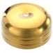 A gold round Barfly shaker cap with a round surface.