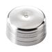 A silver stainless steel replacement shaker cap with a round top.