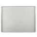 A taupe rectangular tray with a white border.
