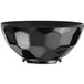 A close-up of a black GET Fuji bowl with a faceted design.