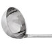 An 8 oz. silver ladle with a handle.