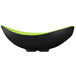 A black and green GET Brasilia melamine bowl with a green handle.
