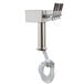 An Avantco stainless steel beer tap tower with four taps and hoses attached.