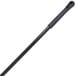A black metal rod with a black handle.
