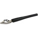 A Mercer Culinary stainless steel spoon with a black handle.