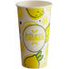A white paper Carnival King lemonade cup with lemons on it.