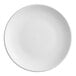 An Acopa matte white stoneware plate with a white background.