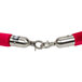 A red Aarco stanchion rope with satin ends.