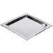 An American Metalcraft stainless steel square tray with a hammered texture on the edge.
