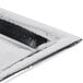 An American Metalcraft 16" square stainless steel tray with a hammered finish.