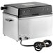 A silver and black rectangular Nemco Fresh-O-Matic countertop rethermalizer with a cord attached.