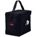 A black Cambro GoBag with a handle and a shoulder strap.