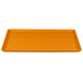 A rectangular orange tray on a white background.