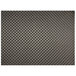 An iron gray woven vinyl rectangle placemat with a checkered pattern.