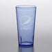 A blue plastic tumbler with the Pepsi logo.