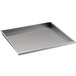 A silver stainless steel Drip Tray for a Cooking Performance Group griddle.