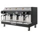 A black and silver Astra M3S018 Mega III semi-automatic espresso machine.