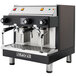 An Astra Mega II espresso machine with black and silver accents.