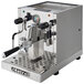 An Astra Gourmet automatic pourover espresso machine with a stainless steel and black design.