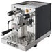 An Astra Gourmet semi-automatic espresso machine with black and silver accents.