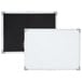 A white Chef Master reversible menu board with black and white edges.