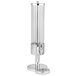 An Eastern Tabletop stainless steel beverage dispenser with an acrylic container and ice core.