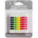 A pack of Creative Converting assorted color striped birthday candles.