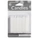 A pack of white Creative Converting spiral candles.