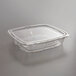 A Dart ClearPac 35 oz. clear plastic container with a flat lid.