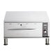 A ServIt stainless steel freestanding drawer warmer with a handle.