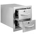 A stainless steel ServIt built-in drawer warmer with two drawers.