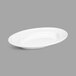 A white oval melamine bowl.