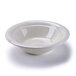 A Super Bright White porcelain serving bowl on a white surface.
