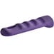 A purple silicone handle sleeve with a hole in it.