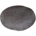 A grey oval slate melamine plate.