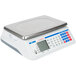A Cardinal Detecto digital counting scale with a silver tray.
