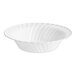 A white WNA Comet Classicware plastic bowl with a curved edge.