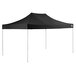 A black canopy tent with poles.