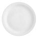 An Acopa bright white stoneware plate with a narrow white rim.