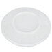 A white plate with a speckled surface.