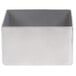 An American Metalcraft stainless steel rectangular sugar caddy with a grey lid.