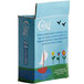 A blue box of Choice 24 Assorted Colors School Crayons with white text and pictures of flowers and a bird.