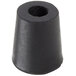 A black plastic cone with a hole at the bottom.