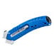 A blue Pacific Handy Cutter utility knife with a guarded blade.